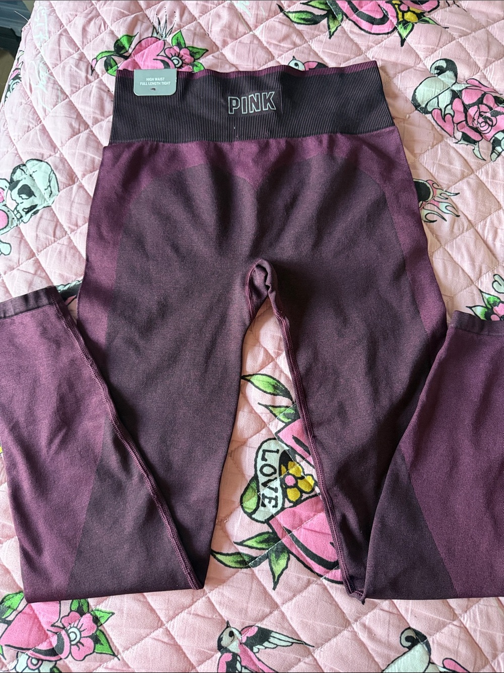 PINK Victoria's Secret Plum Seamless Girls' Leggings